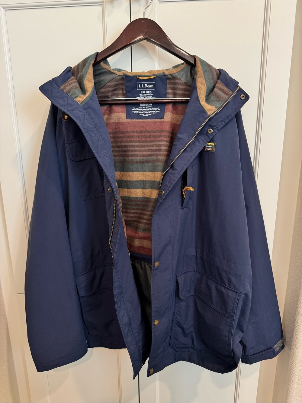 L.L.Bean Men's Mountain Classic Anorak Blue XXL
